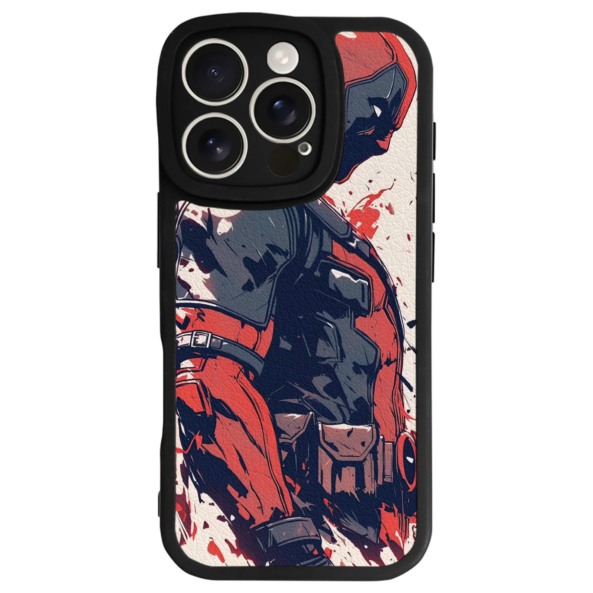 （画像用） Deadpool デッドプール 【iPhone 16シリーズ対応】シリコンスマホケース（レザー調） 材質：シリコン